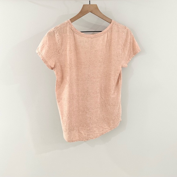 LOFT Short Sleeve Floral Tee Pink Size Small - Picture 5 of 5